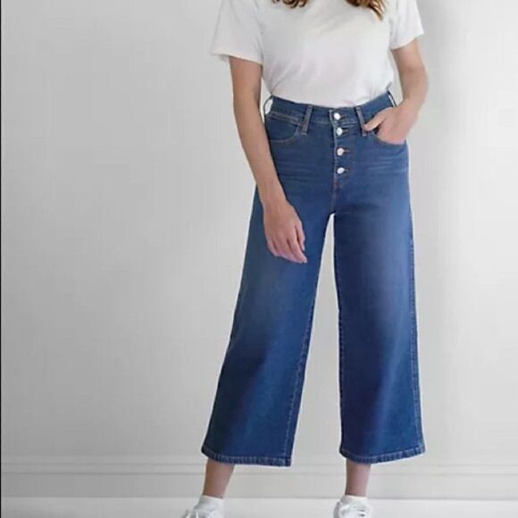 Levi's Denim - Levi’s Mile High Cropped Wide Leg Jeans 26x25 retro